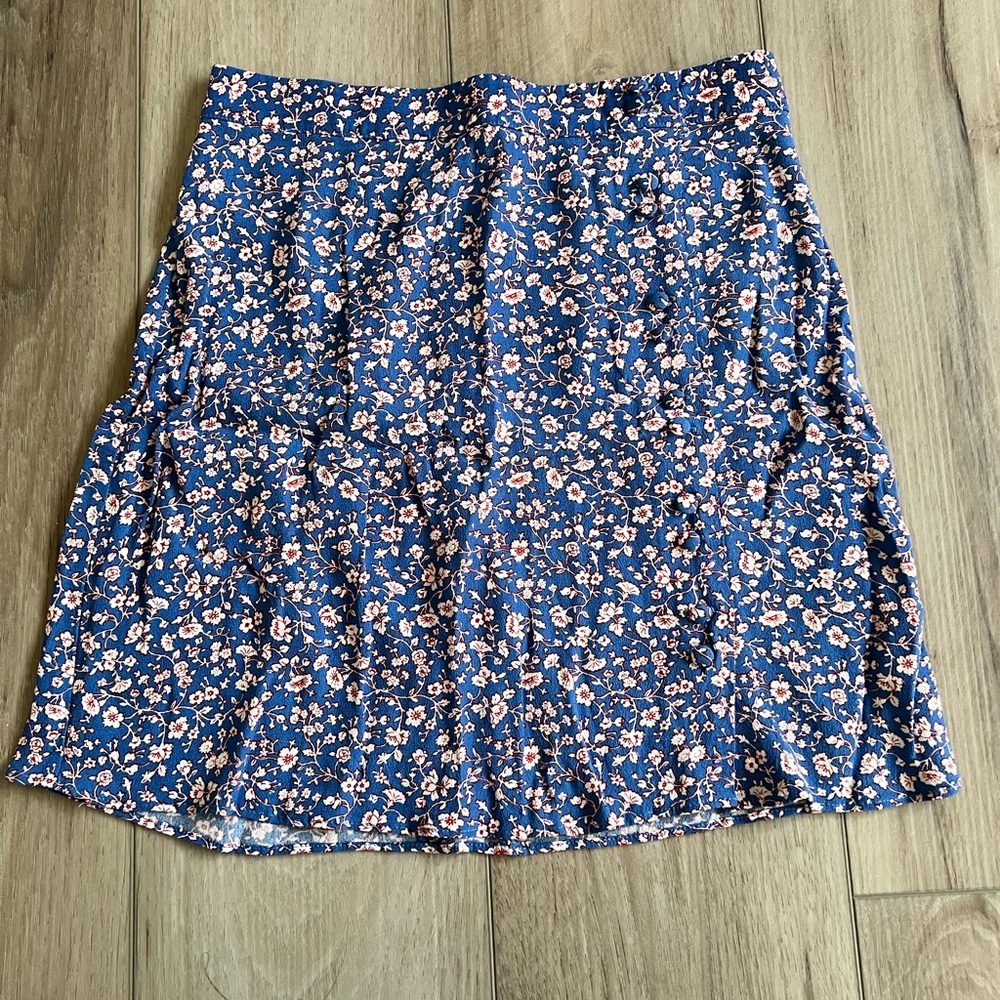 Madewell button front skirt